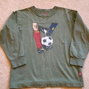 Kids long-sleeved soccer tee shirt